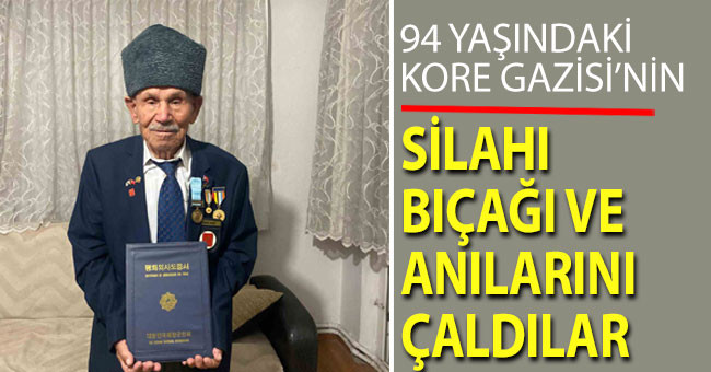 94 yaşındaki Kore Gazisi çalınan silahı ve 74 yıllık anılarının ardından gözyaşı döktü