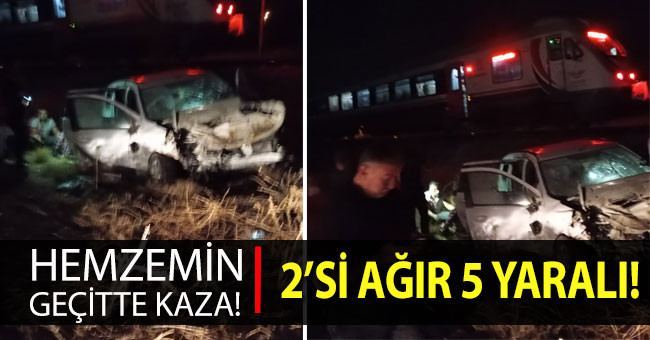 Bozkurt'ta araçla tren çarpıştı! 2’si ağır 5 yaralı