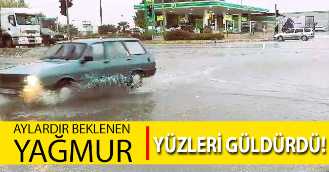 Denizli’de aylardır beklenen yağmur yüzleri güldürdü