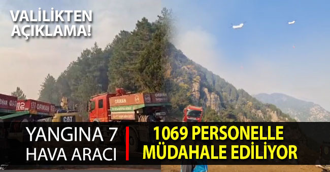 Denizli’deki yangına 7 hava aracı ve 1069 personelle müdahale ediliyor