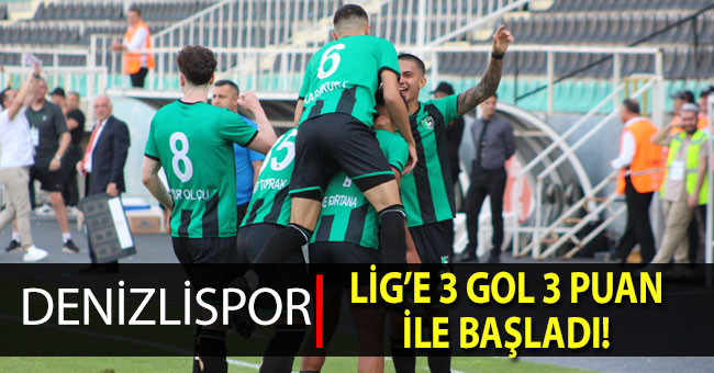 Denizlispor lige 3 puanla başladı