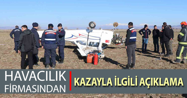 Havacılık firmasından Denizli’deki eğitim uçağı kazasıyla ilgili açıklama