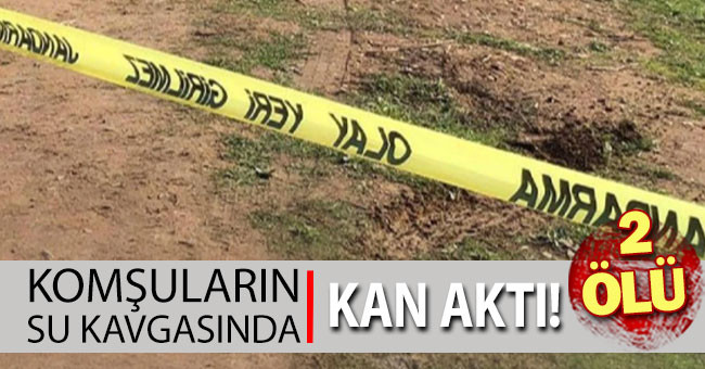 Komşuların su kavgasında kan aktı: 2 ölü