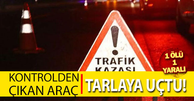 Kontrolden çıkan araç tarlaya savruldu; 1 ölü 1 yaralı