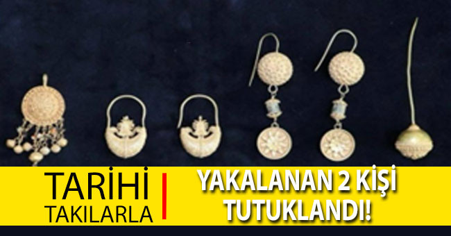 Lidyalılara ait takılarla yakalanan 4 şüpheliden 2’si tutuklandı