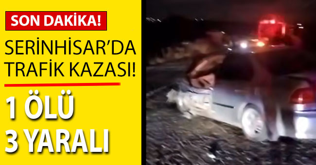 Serinhisar'da kaza; 1 ölü 3 yaralı